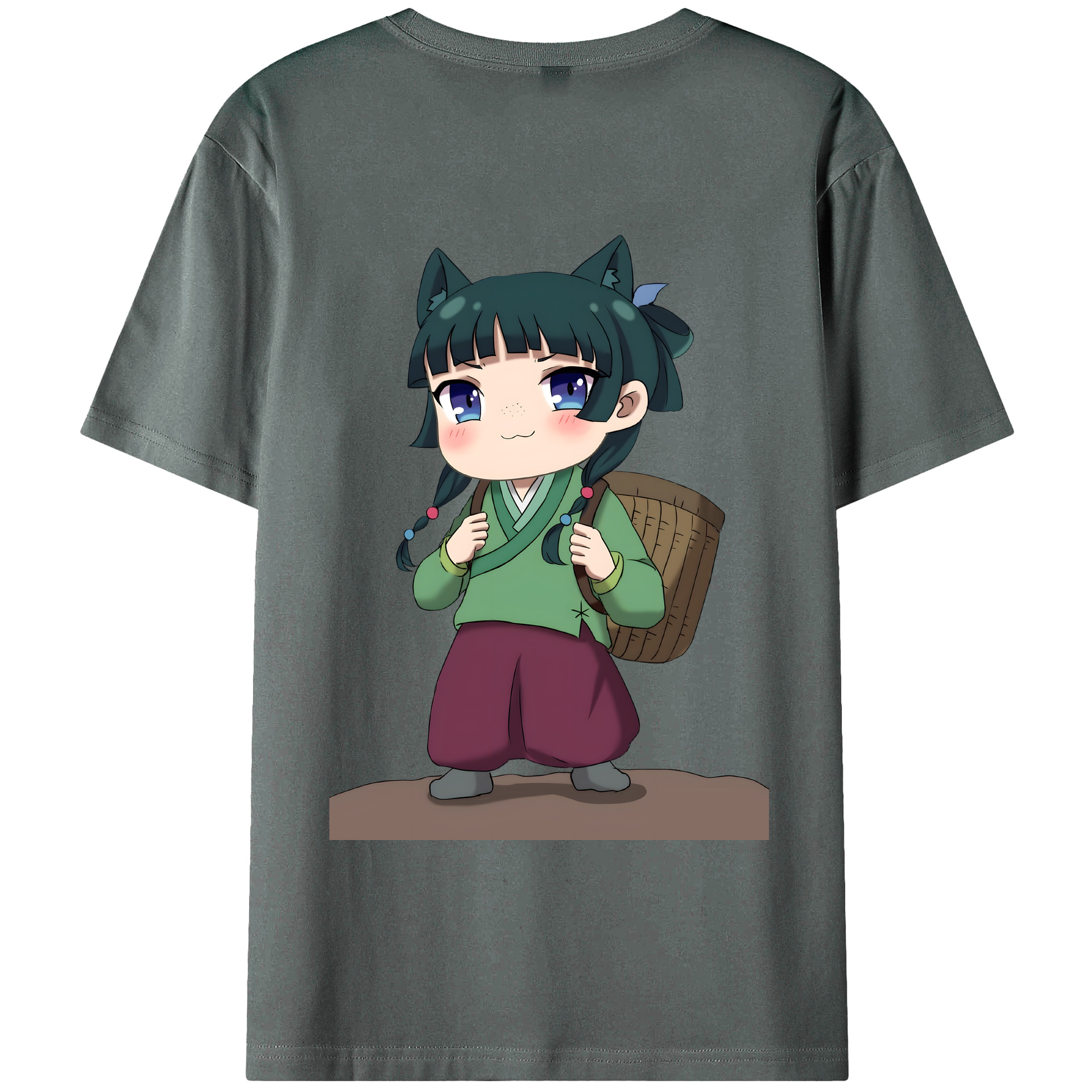 （画像用） 薬屋のひとりごと The Apothecary Diaries 綿100％ メンズ半袖Tシャツ（バックプリント） 通気性